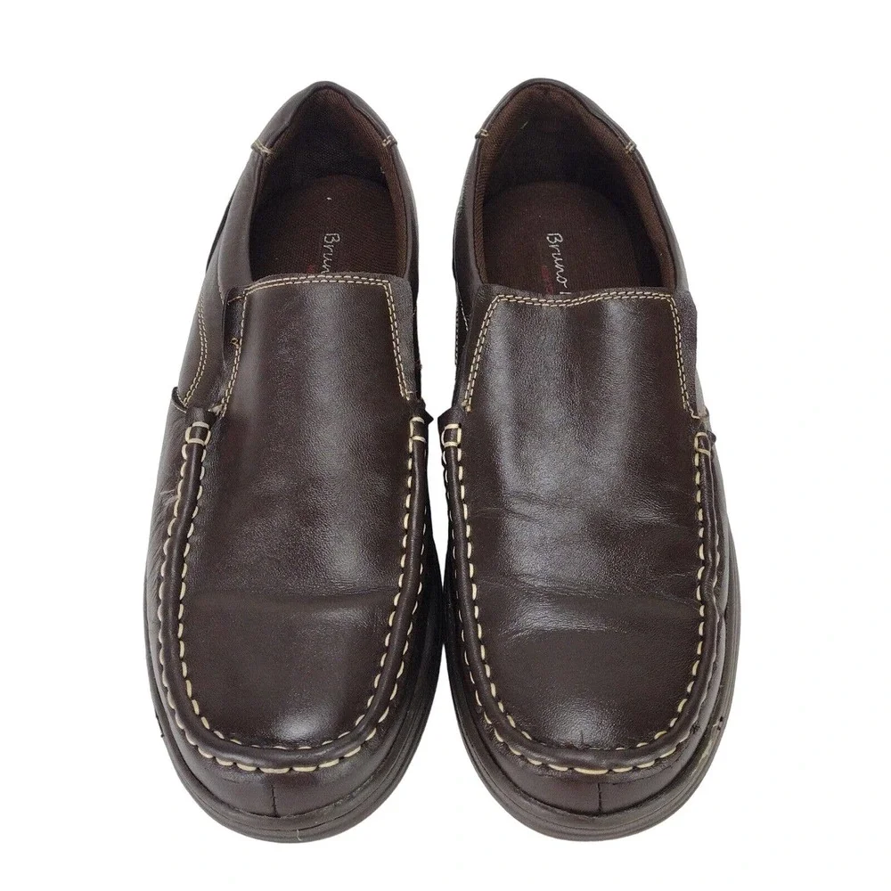Bruno Marc Men's Loafers Dark Brown Classic Slip On Lightweight Shoes Size 10